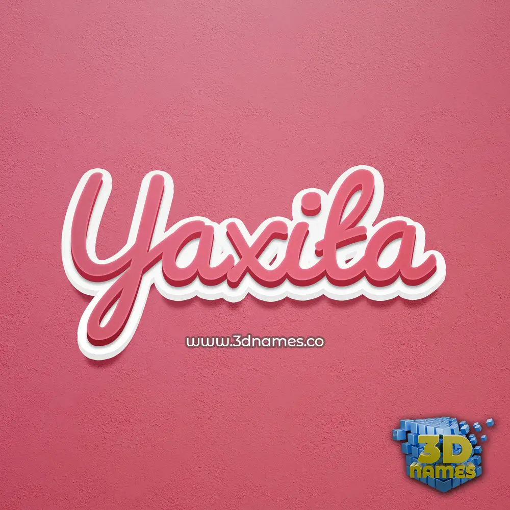 yaxita in Red Scribble style - 3D name wallpaper