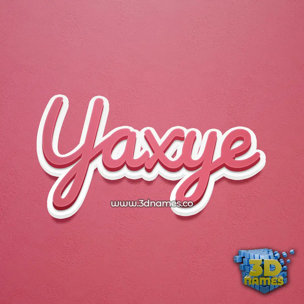yaxye in Red Scribble style - 3D name wallpaper