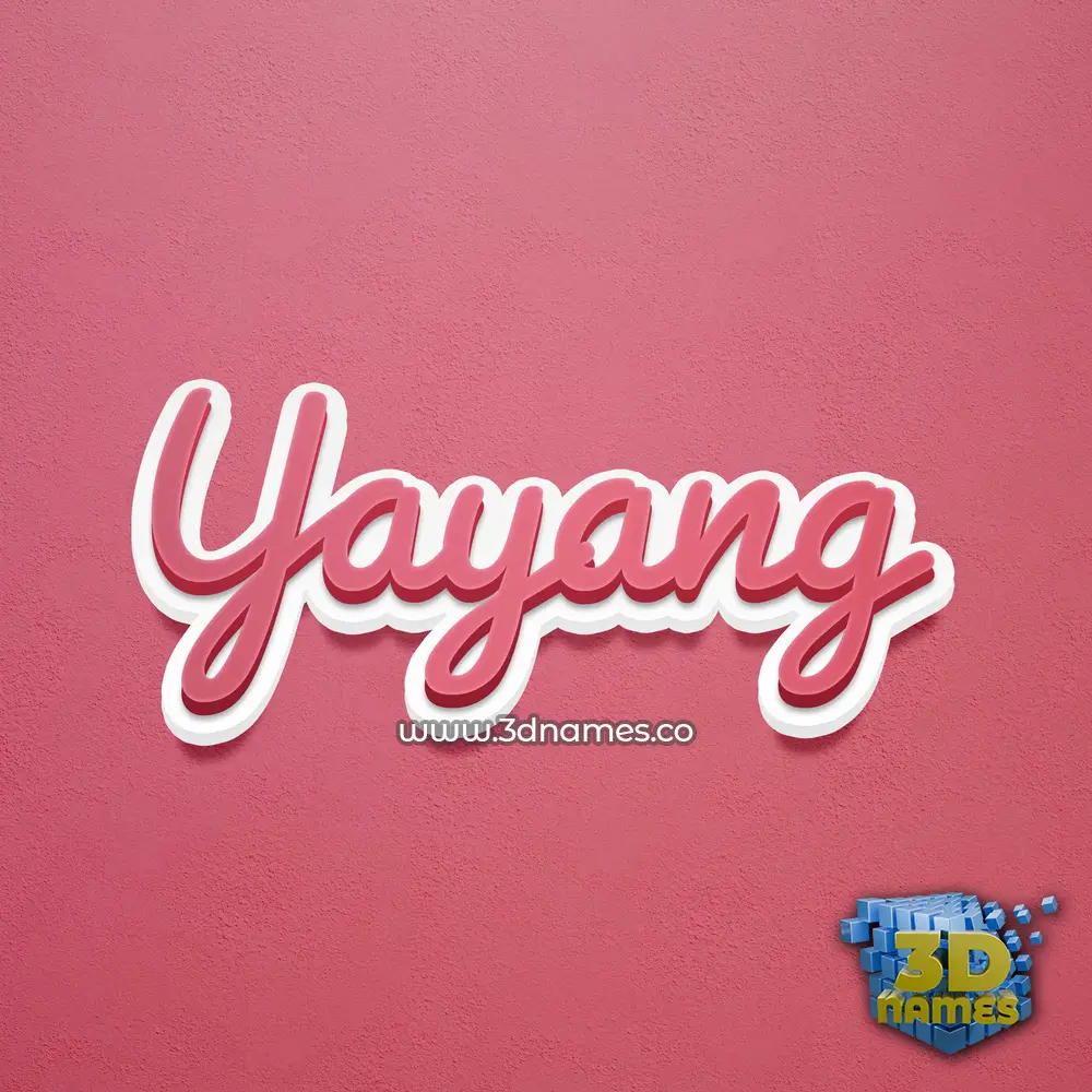 yayang in Red Scribble style - 3D name wallpaper