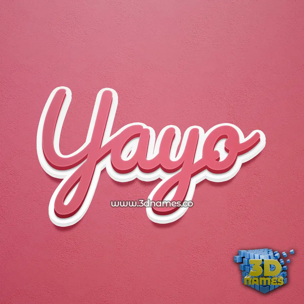 yayo in Red Scribble style - 3D name wallpaper