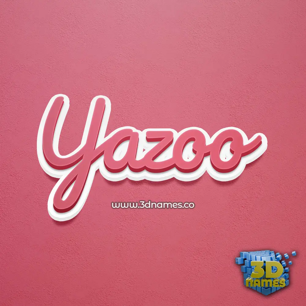 yazoo in Red Scribble style - 3D name wallpaper