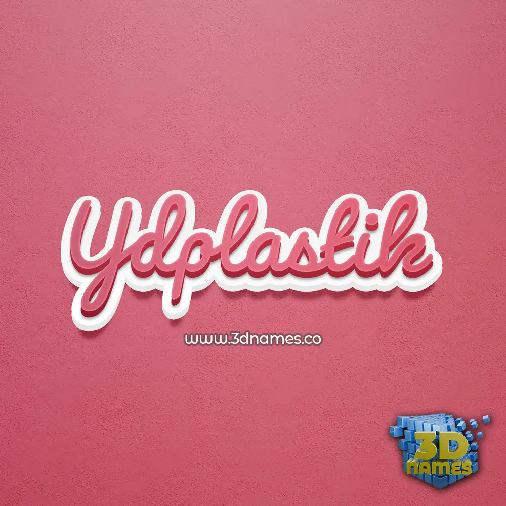 ydplastik in Red Scribble style - 3D name wallpaper
