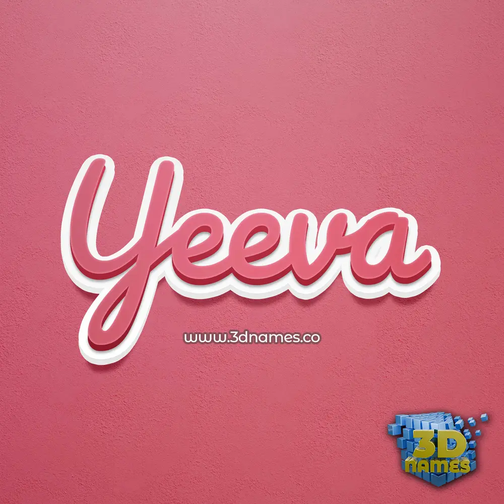 yeeva in Red Scribble style - 3D name wallpaper