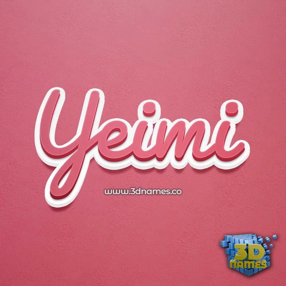 yeimi in Red Scribble style - 3D name wallpaper