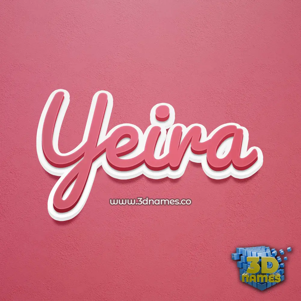 yeira in Red Scribble style - 3D name wallpaper