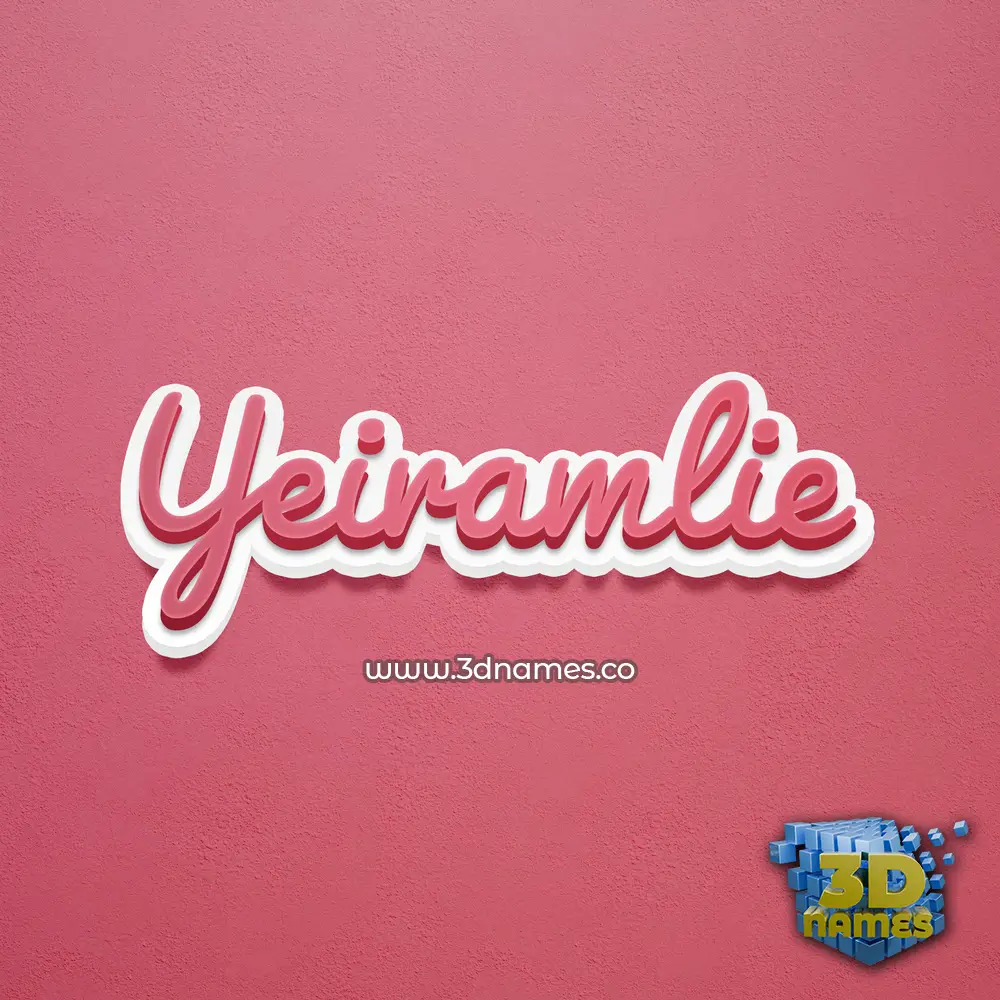 yeiramlie in Red Scribble style - 3D name wallpaper