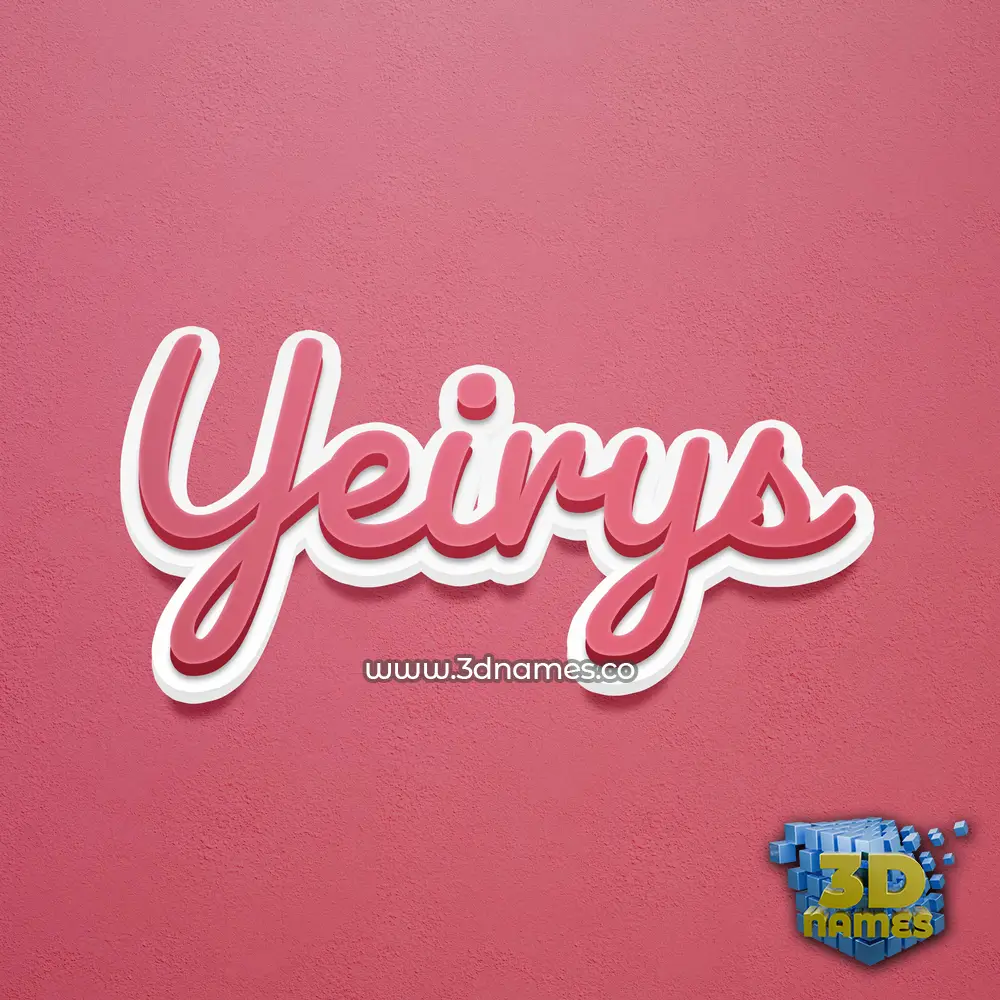 yeirys in Red Scribble style - 3D name wallpaper