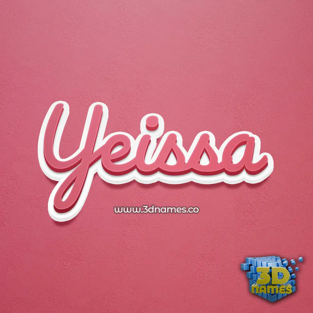 yeissa in Red Scribble style - 3D name wallpaper