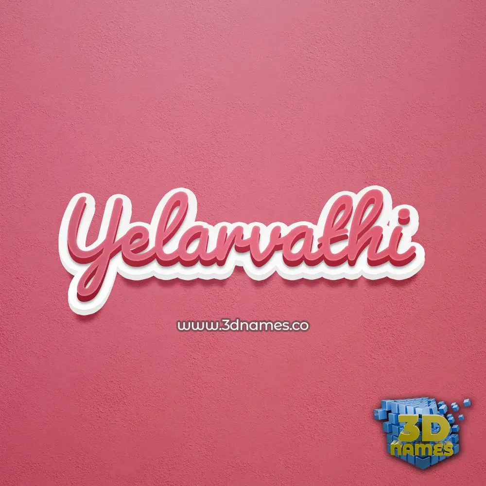 yelarvathi in Red Scribble style - 3D name wallpaper