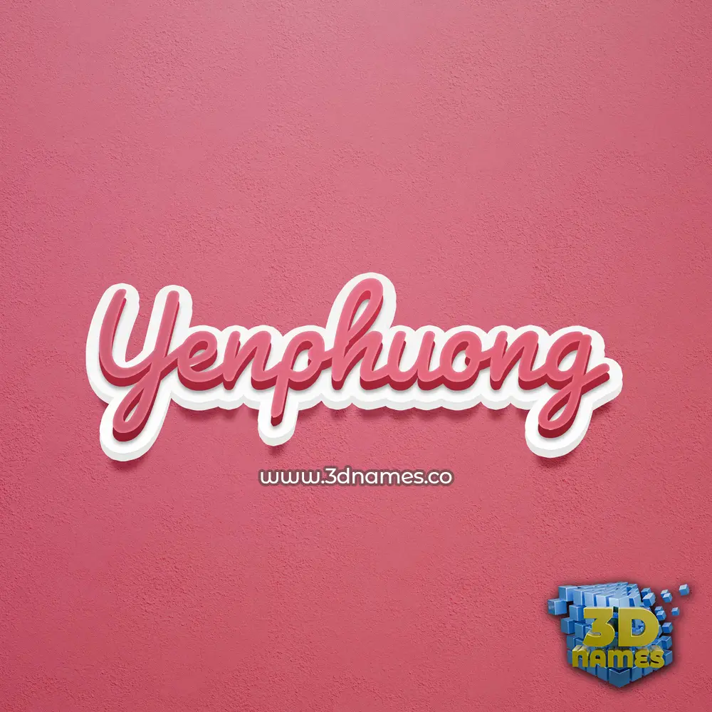 yenphuong in Red Scribble style - 3D name wallpaper