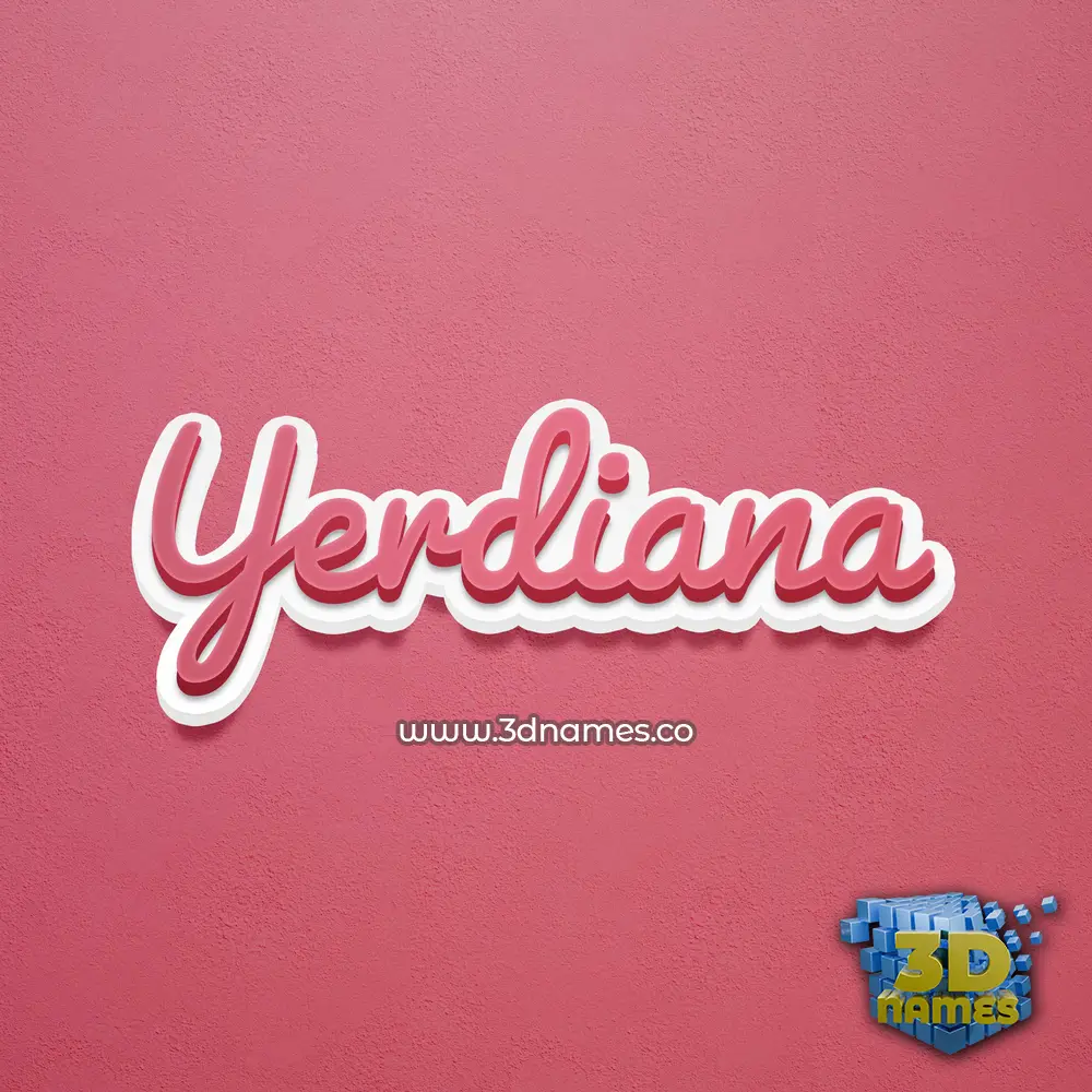 yerdiana in Red Scribble style - 3D name wallpaper