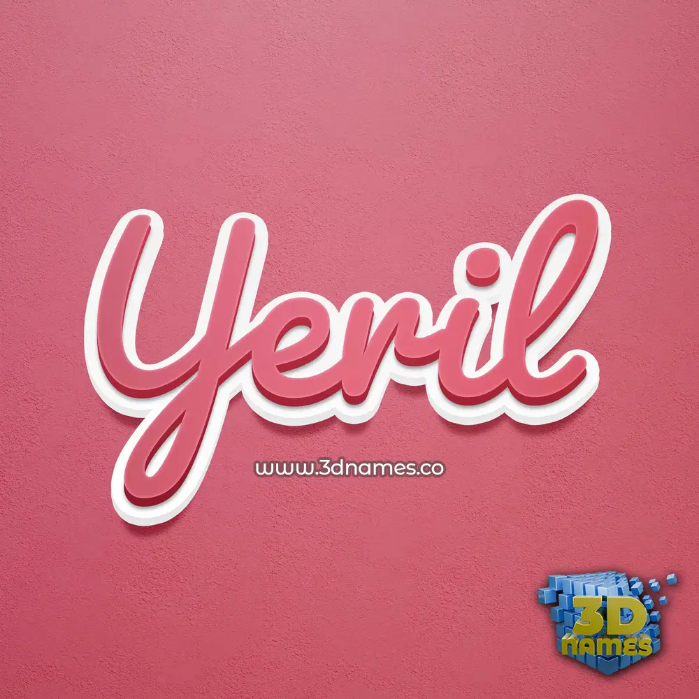 yeril in Red Scribble style - 3D name wallpaper
