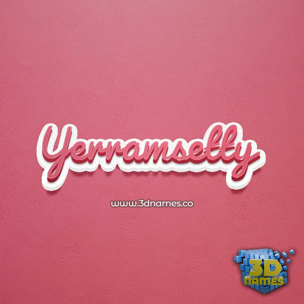 yerramsetty in Red Scribble style - 3D name wallpaper