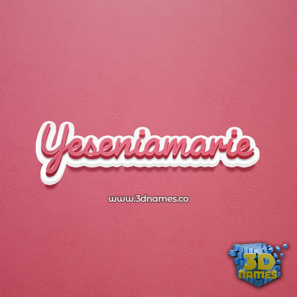 yeseniamarie in Red Scribble style - 3D name wallpaper