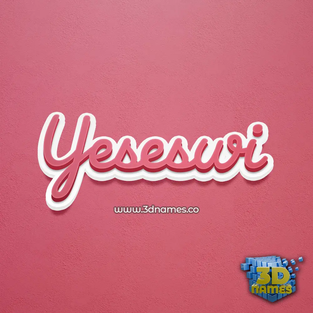 yeseswi in Red Scribble style - 3D name wallpaper