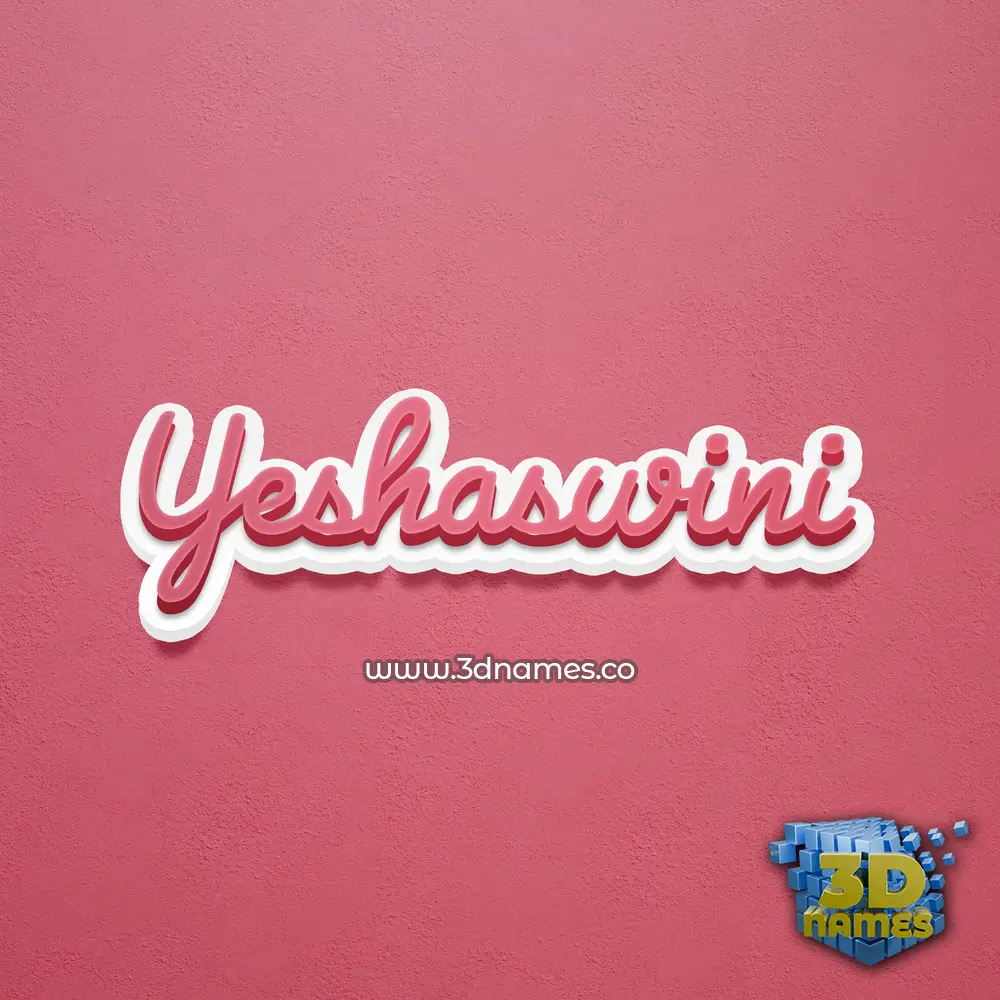 yeshaswini in Red Scribble style - 3D name wallpaper