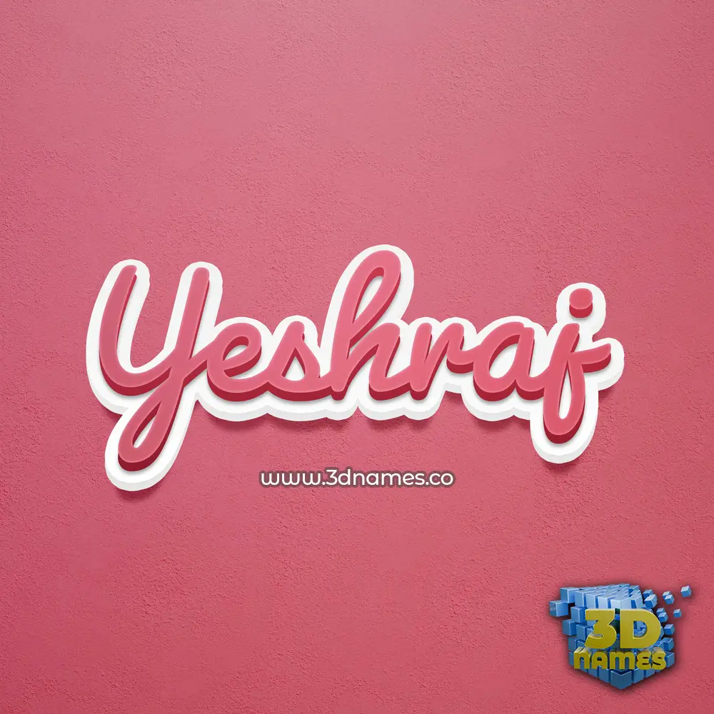yeshraj in Red Scribble style - 3D name wallpaper