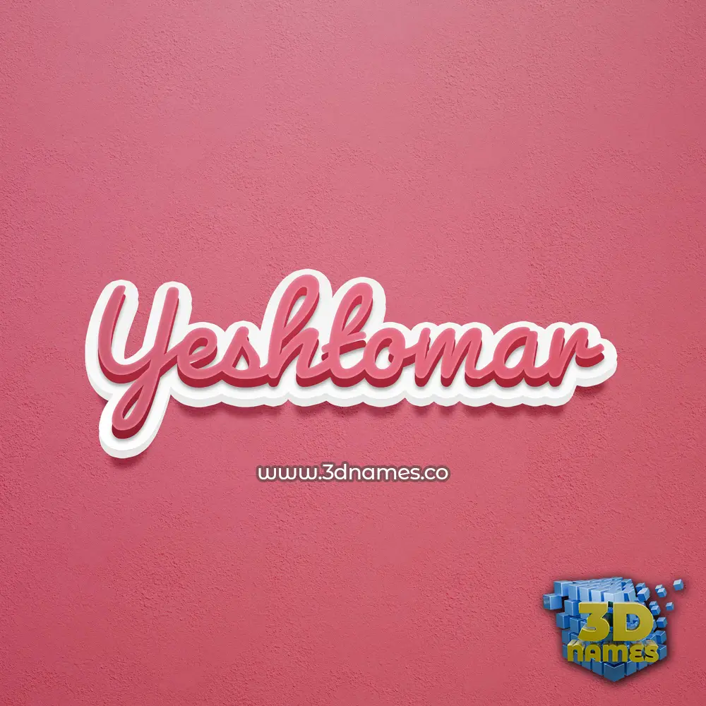 yeshtomar in Red Scribble style - 3D name wallpaper