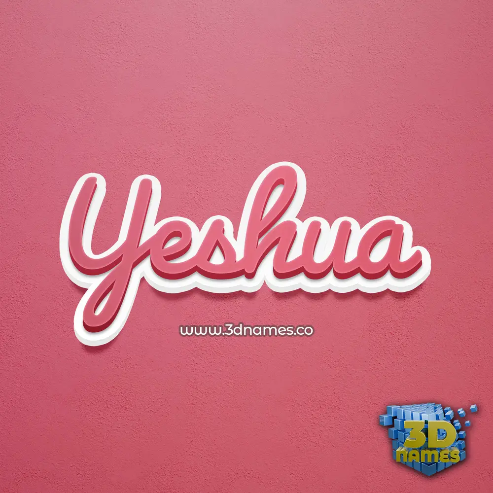 yeshua in Red Scribble style - 3D name wallpaper