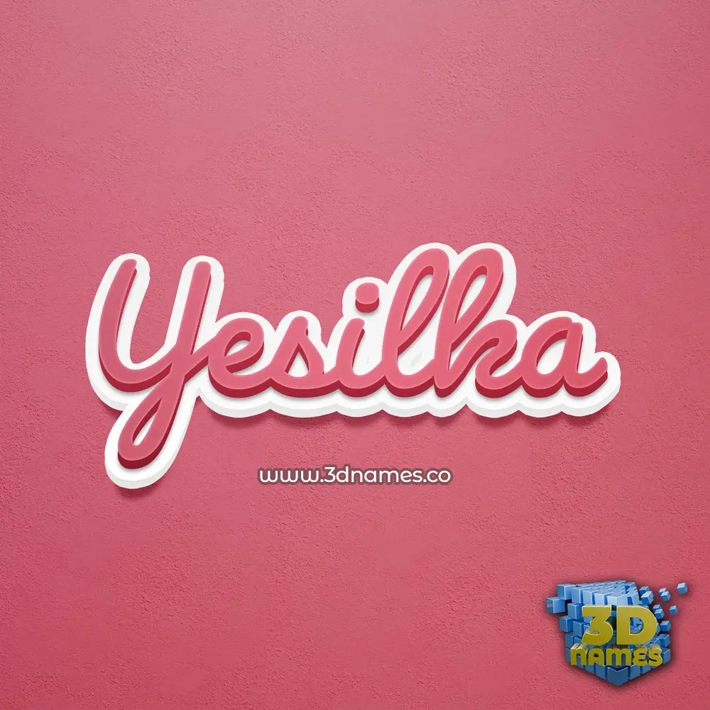 yesilka in Red Scribble style - 3D name wallpaper