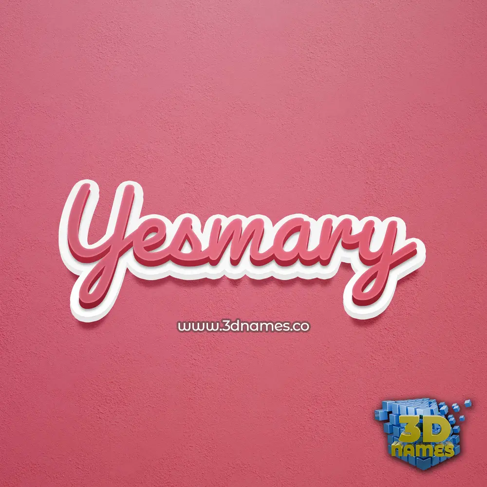yesmary in Red Scribble style - 3D name wallpaper