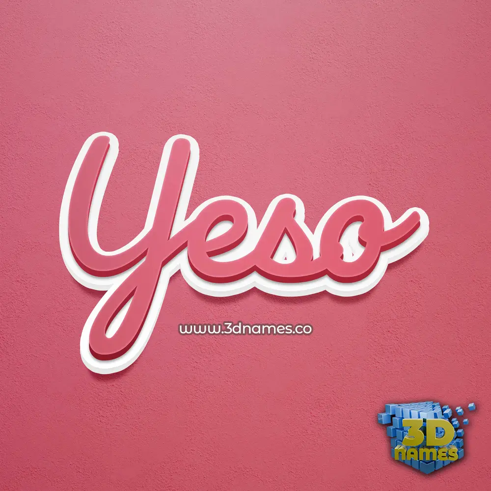 yeso in Red Scribble style - 3D name wallpaper