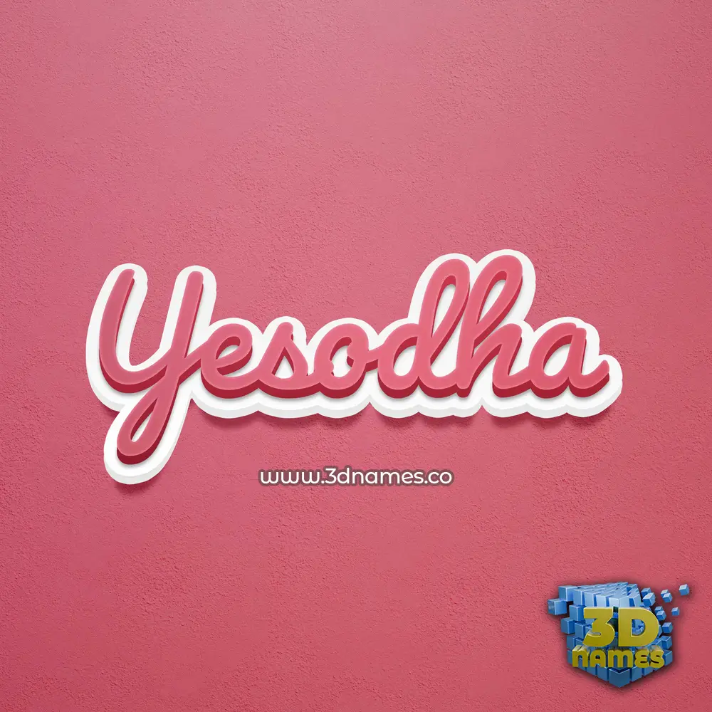 yesodha in Red Scribble style - 3D name wallpaper