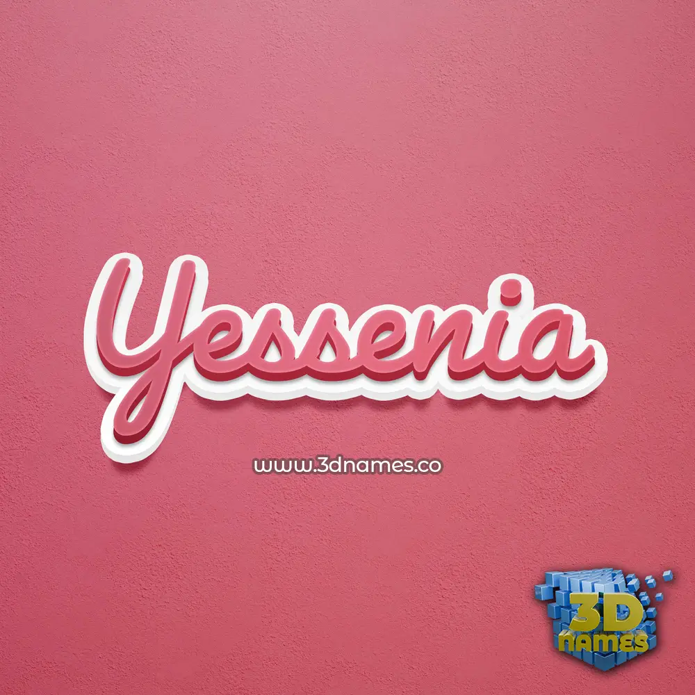 yessenia in Red Scribble style - 3D name wallpaper