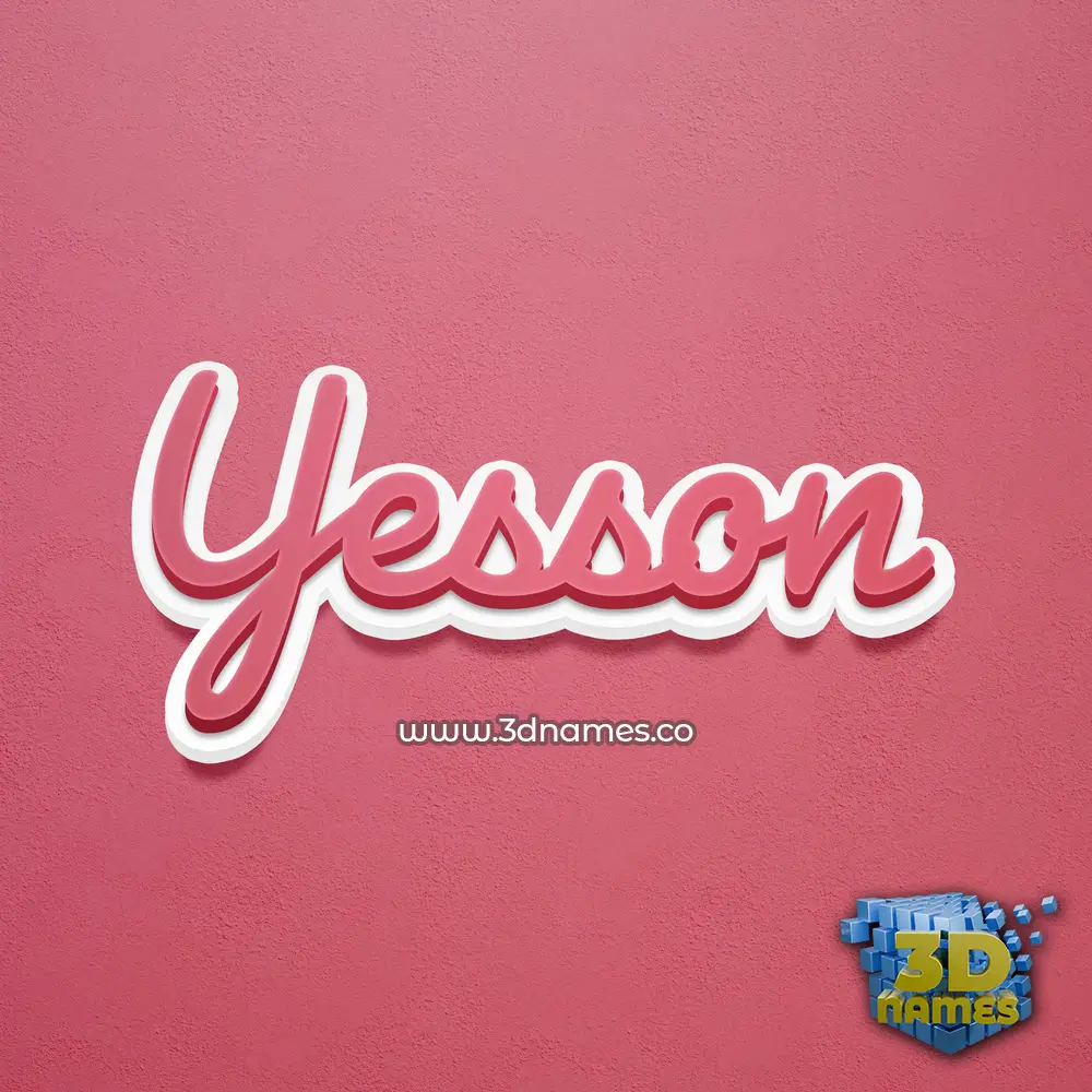 yesson in Red Scribble style - 3D name wallpaper
