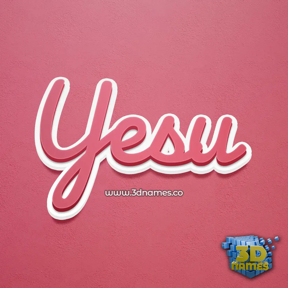 yesu in Red Scribble style - 3D name wallpaper