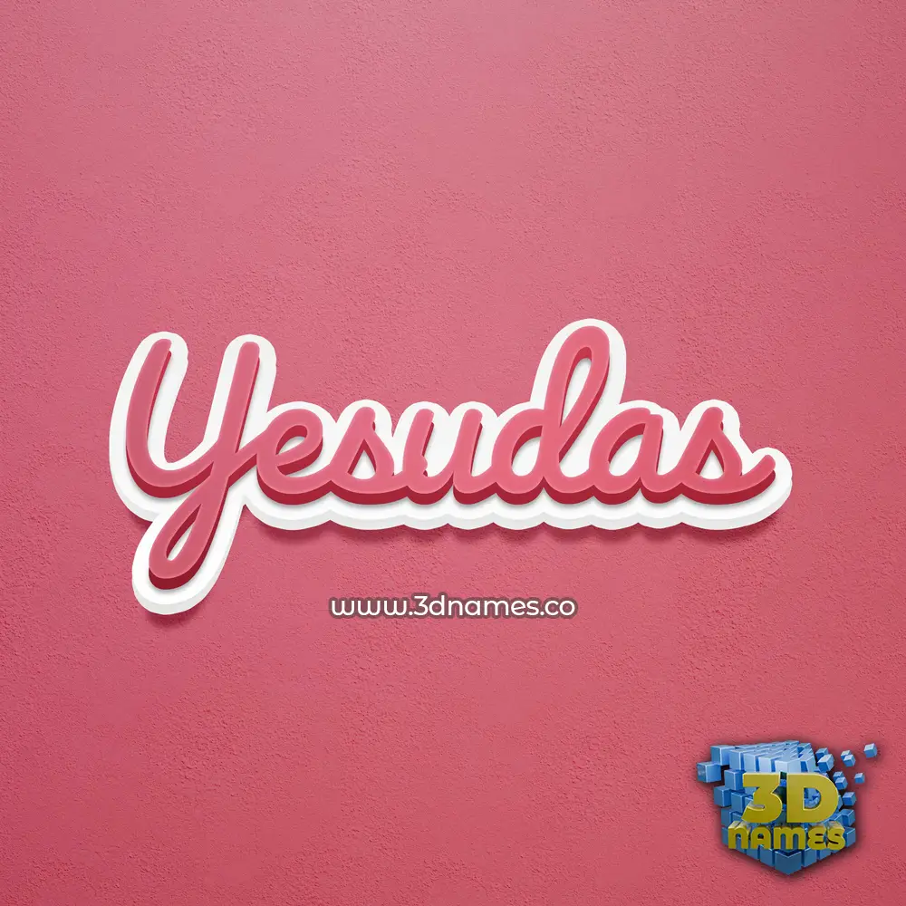 yesudas in Red Scribble style - 3D name wallpaper
