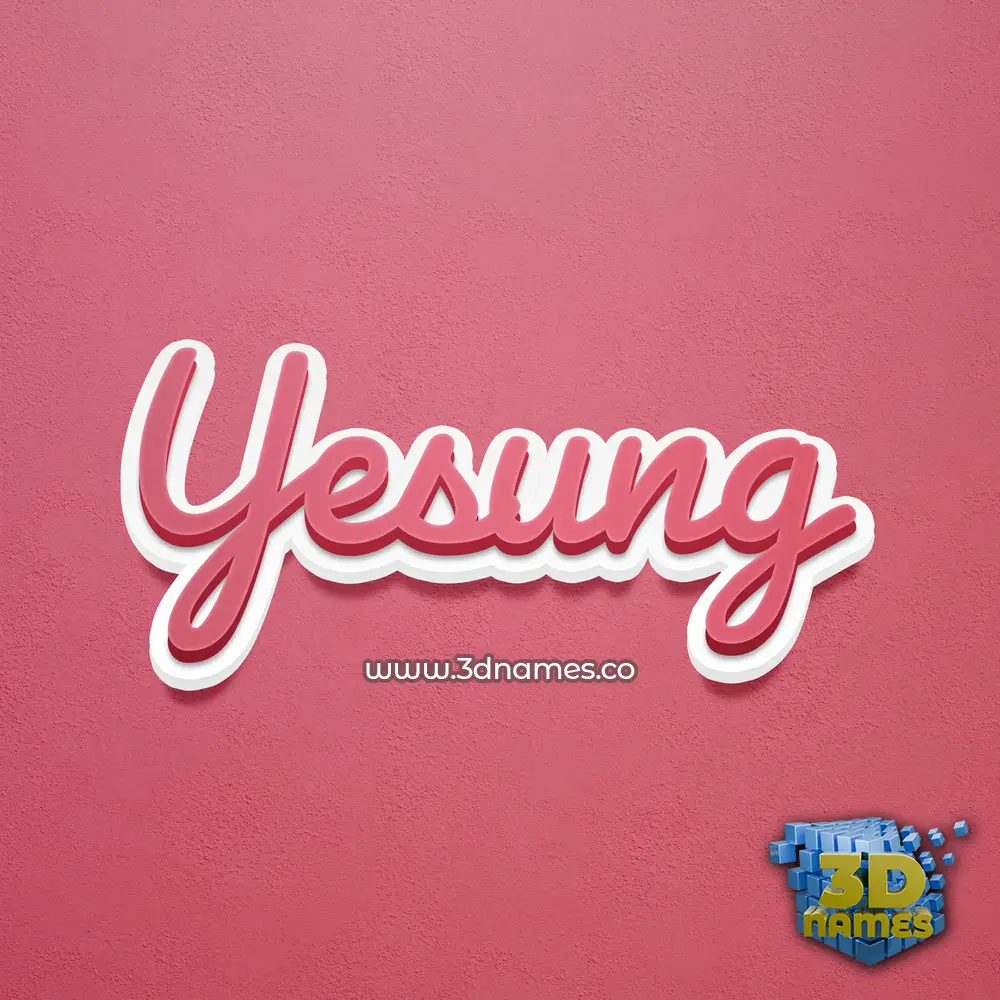 yesung in Red Scribble style - 3D name wallpaper