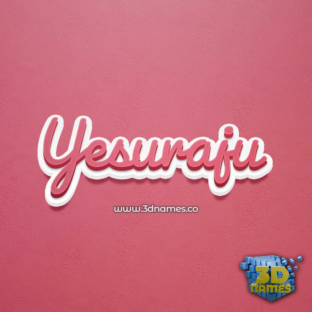 yesuraju in Red Scribble style - 3D name wallpaper