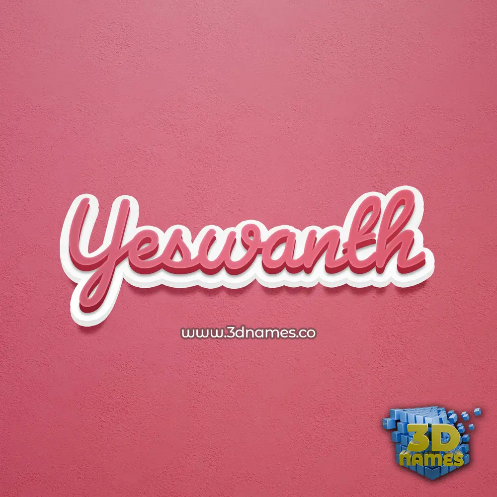 yeswanth in Red Scribble style - 3D name wallpaper