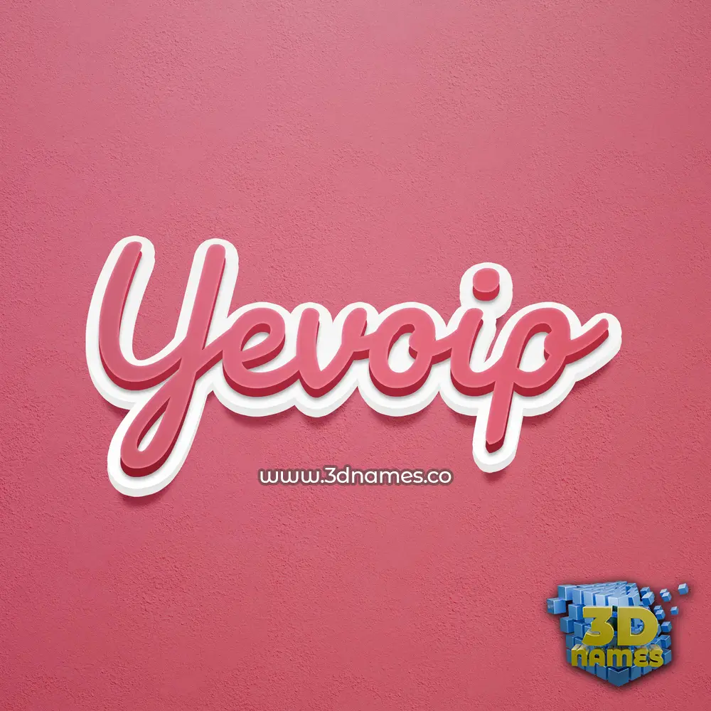 yevoip in Red Scribble style - 3D name wallpaper