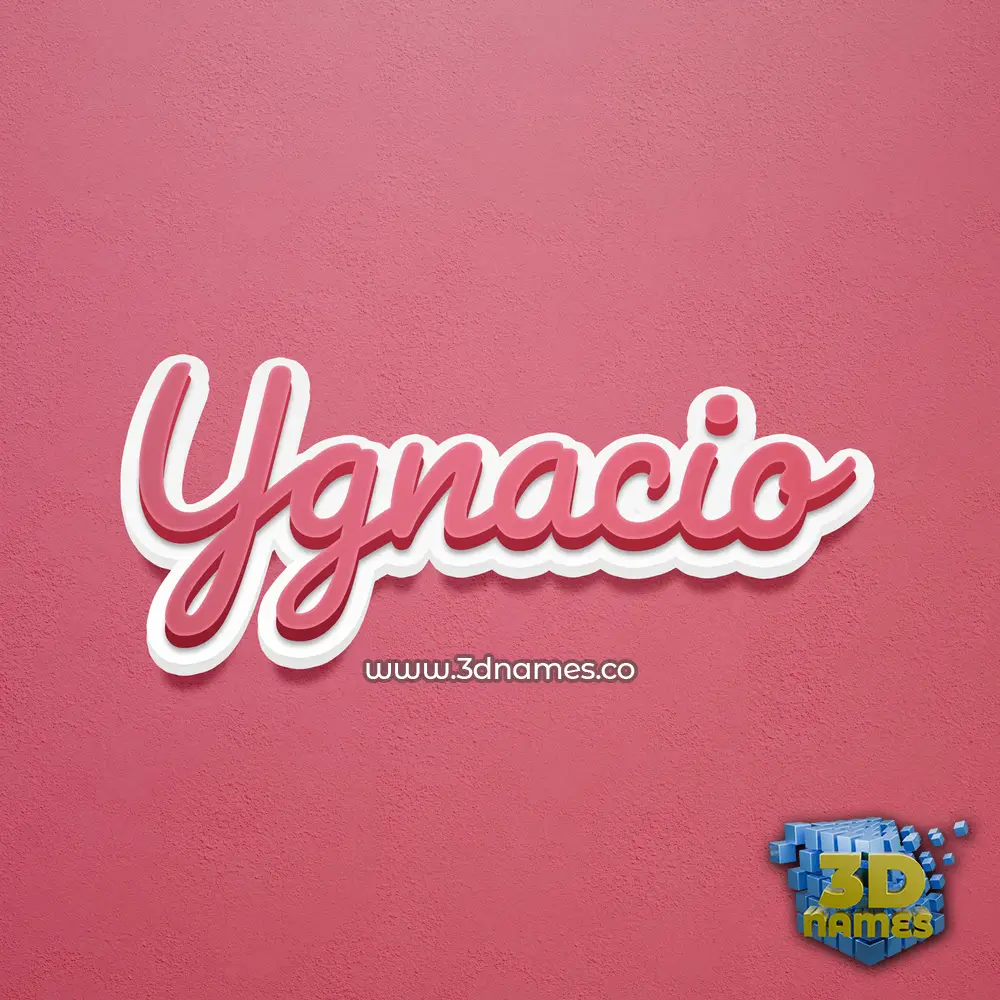 ygnacio in Red Scribble style - 3D name wallpaper