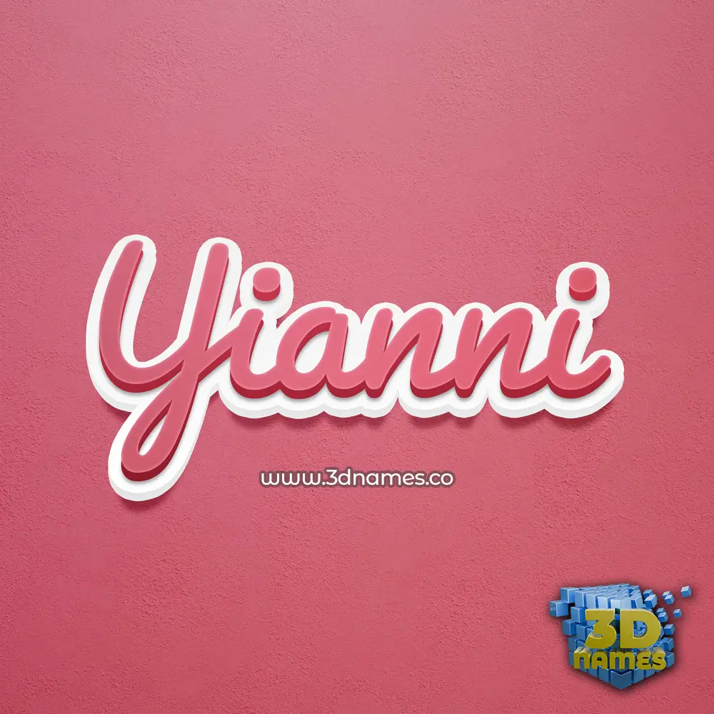 yianni in Red Scribble style - 3D name wallpaper