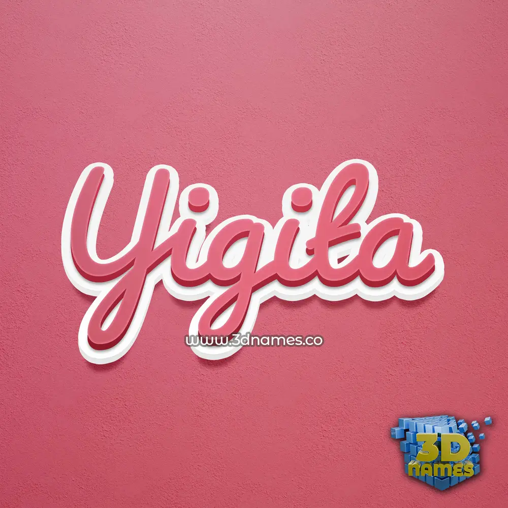 yigita in Red Scribble style - 3D name wallpaper
