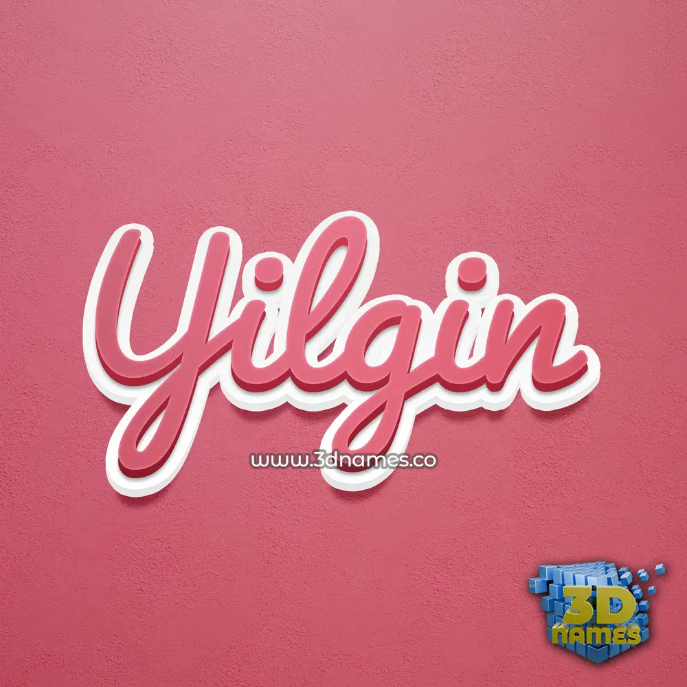 yilgin in Red Scribble style - 3D name wallpaper