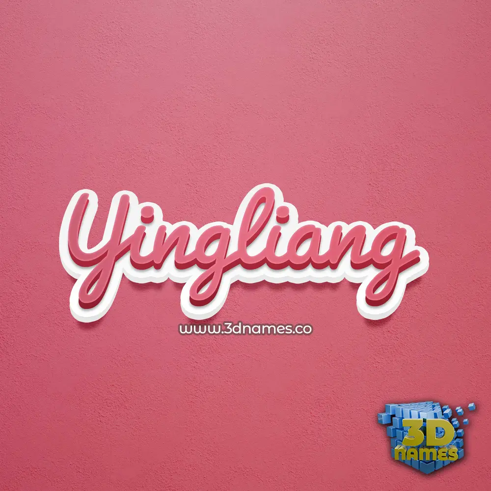 yingliang in Red Scribble style - 3D name wallpaper