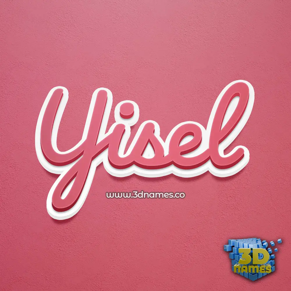 yisel in Red Scribble style - 3D name wallpaper