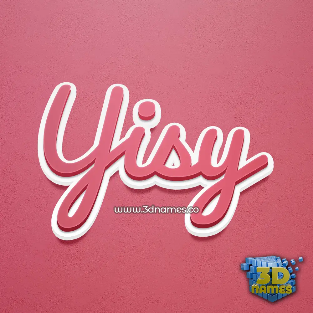 yisy in Red Scribble style - 3D name wallpaper