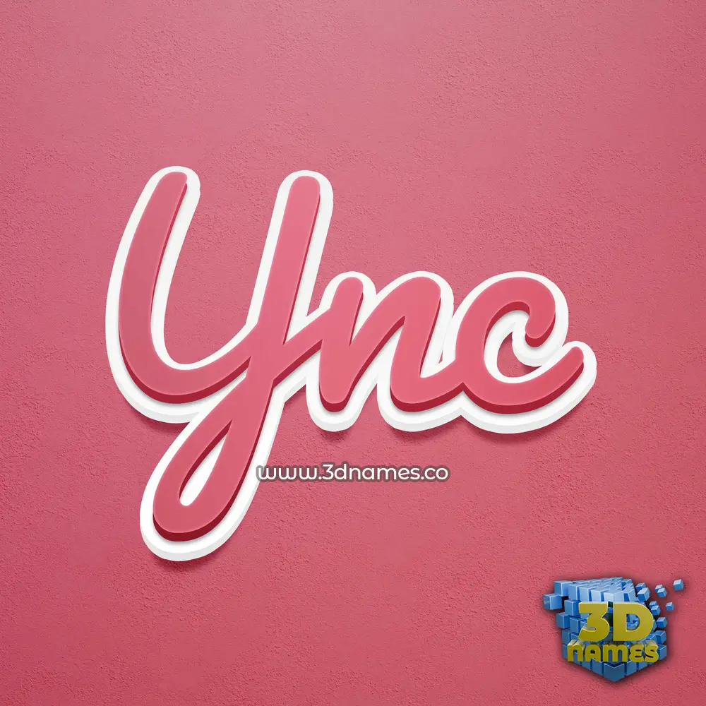 ync in Red Scribble style - 3D name wallpaper