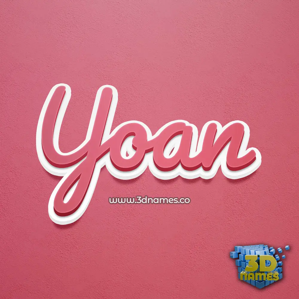 yoan in Red Scribble style - 3D name wallpaper