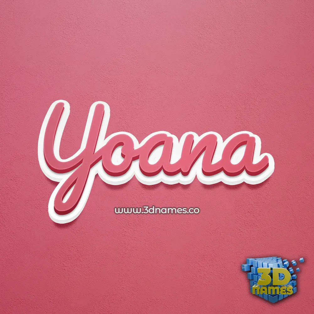 yoana in Red Scribble style - 3D name wallpaper