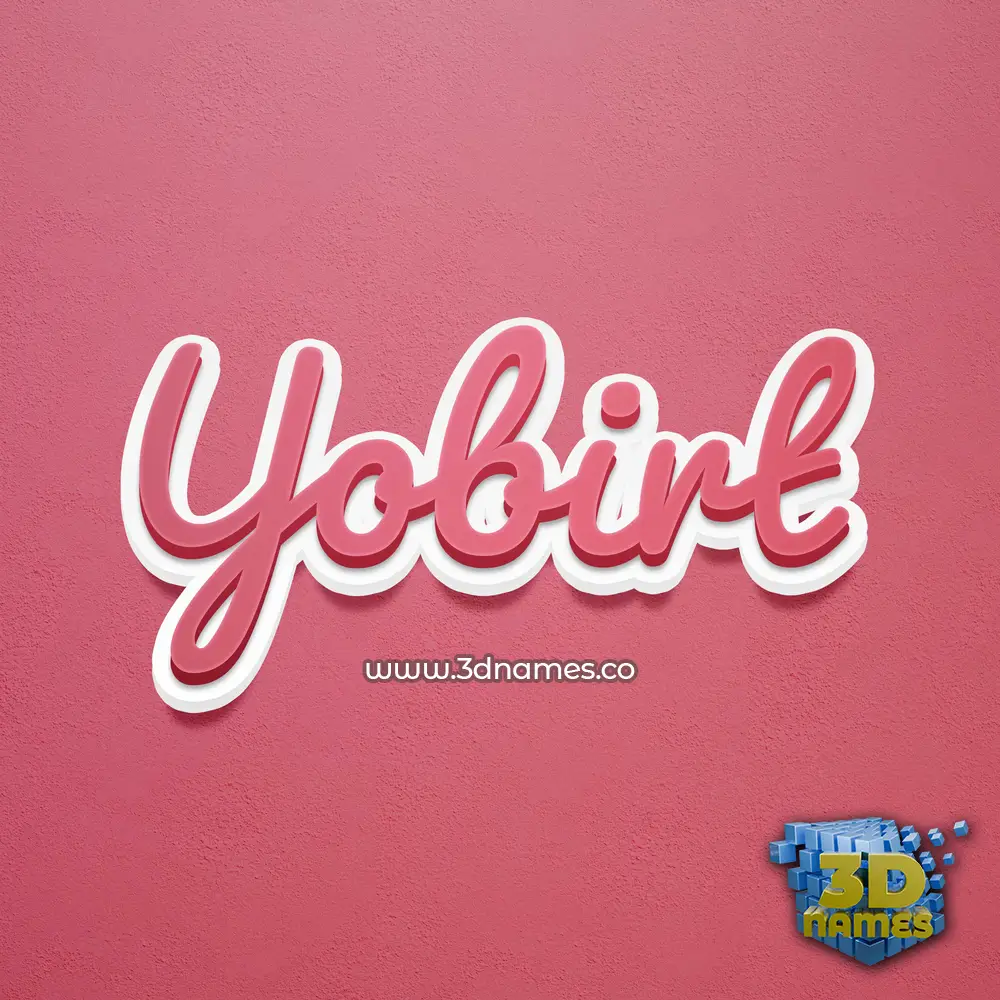 yobirt in Red Scribble style - 3D name wallpaper