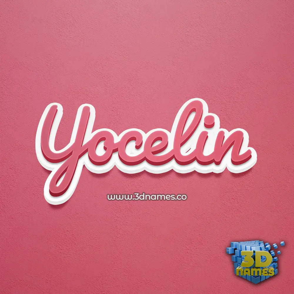 yocelin in Red Scribble style - 3D name wallpaper
