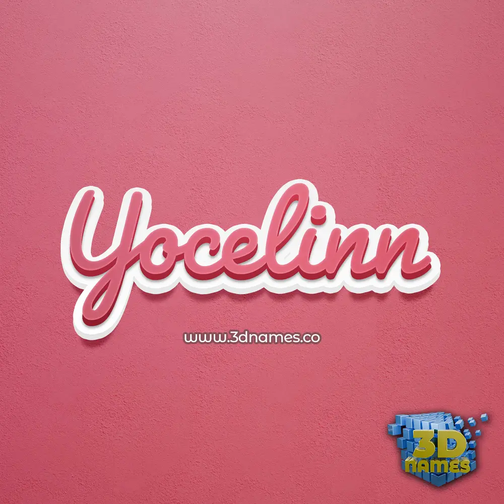 yocelinn in Red Scribble style - 3D name wallpaper