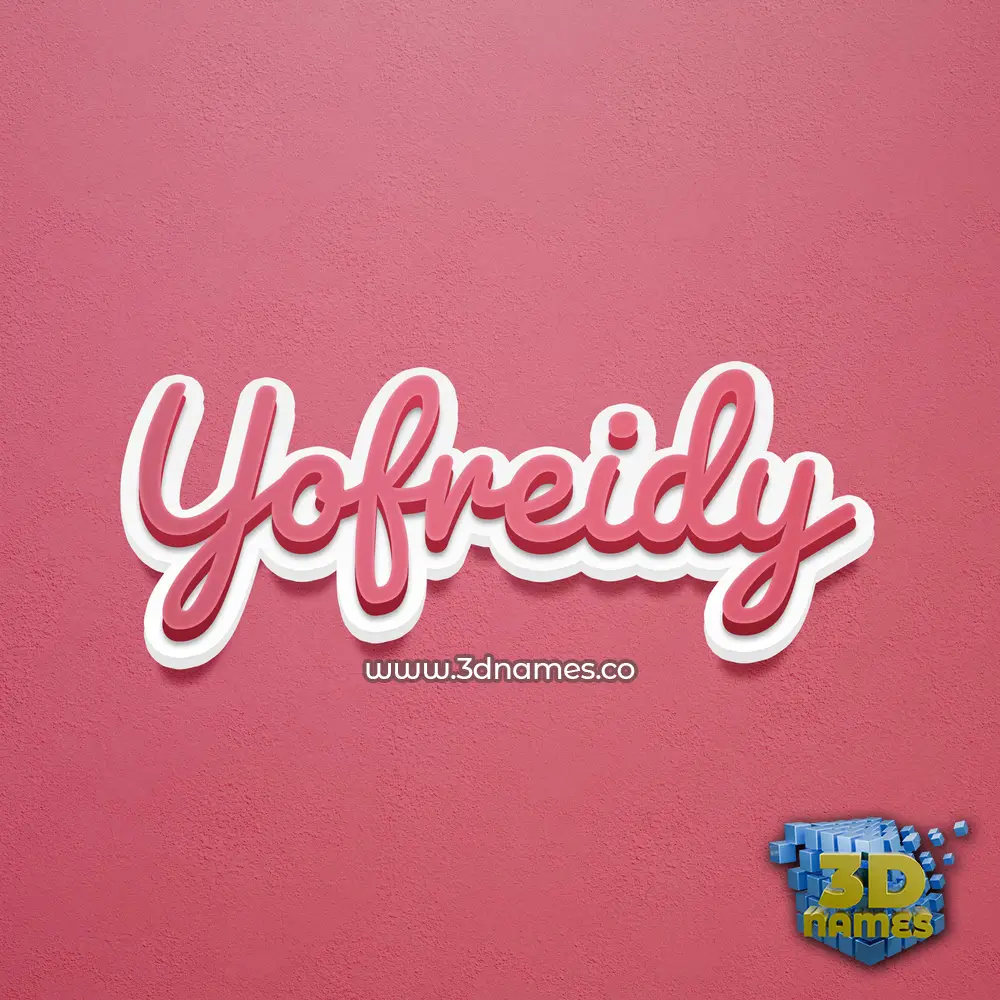 yofreidy in Red Scribble style - 3D name wallpaper
