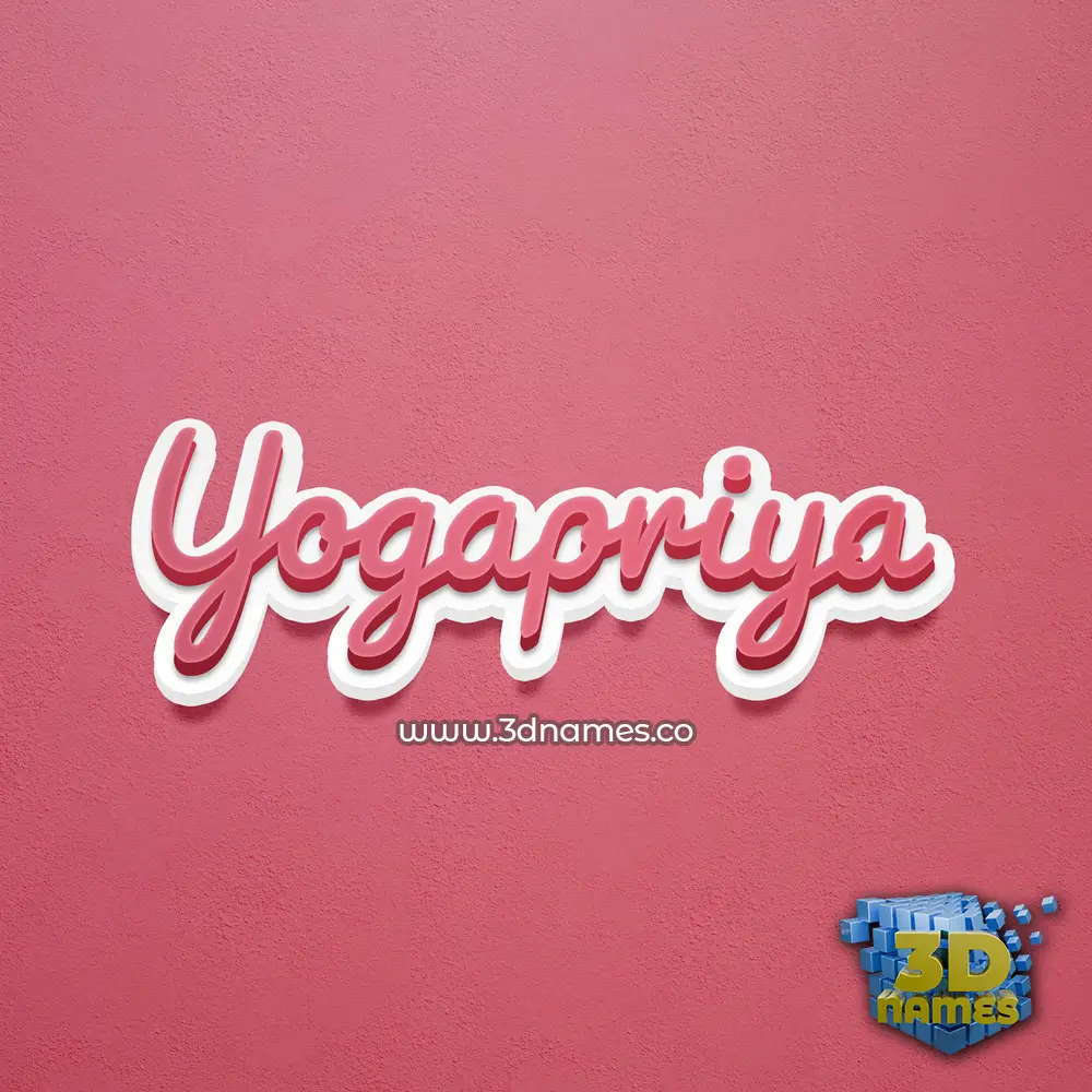 yogapriya in Red Scribble style - 3D name wallpaper